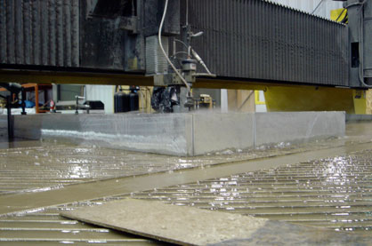 Waterjet cutting process example